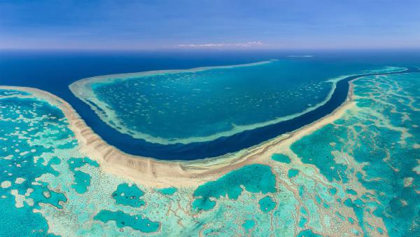 Aerial image of the Great Barrier Reef, Australia (© AirPano LLC/Amazing Aerial