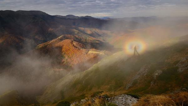 Brocken spectre in Central Balkan National Park, Bulgaria (© Maya