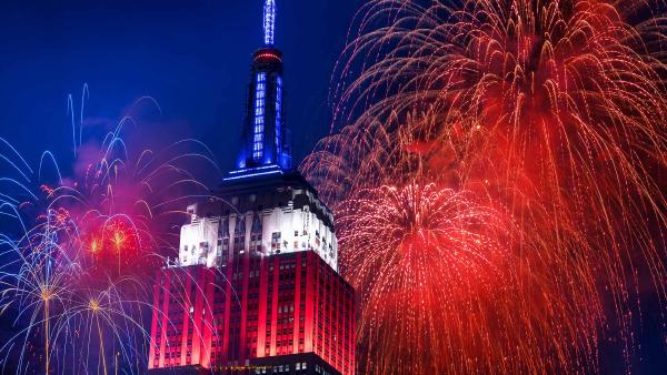 Empire State Building on the Fourth of July, New York City (© Tetra Images/Getty