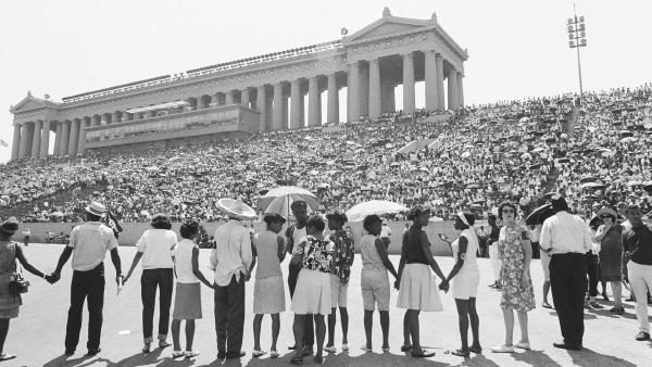 Freedom Sunday rally, Soldier Field, Chicago, Illinois, July 10, 1966 (©