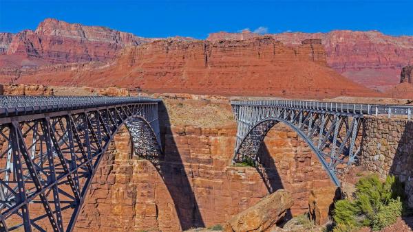 Navajo Bridge over the Colorado River at the Glen Canyon National Recreation
