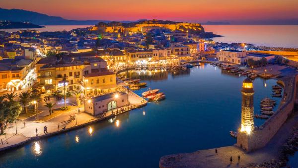 Old Venetian harbor, Rethymno, Crete Island, Greece (© Gatsi/Getty Images)