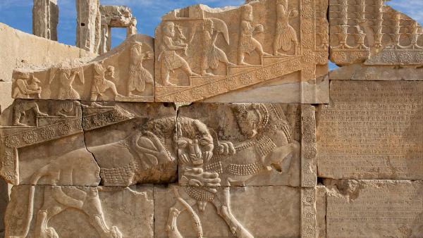 Reliefs in the ancient Persian city of Persepolis, Iran (© Ozbalci/Getty Images)