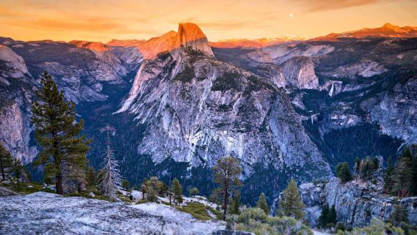 Alpenglow on Half Dome, Yosemite National Park, California (© Matthew Kuhns/TANDEM Stills + Motion)