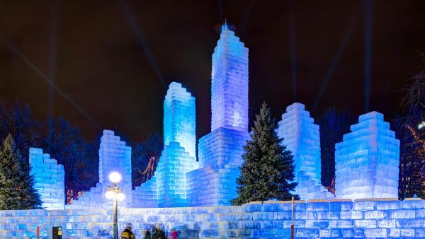 Ice palace at the St. Paul Winter Carnival, Minnesota (© Joe Mamer