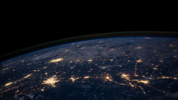 Nighttime view of the Gulf Coast states from 225 miles above Earth (© Stocktrek Images/Getty Images) Nighttime view of the Gulf Coast states from 225 miles above Earth (© Stocktrek Images/Getty Images)