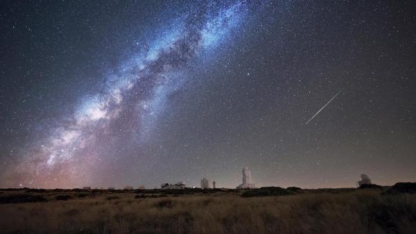Perseid meteors over Teide Observatory, Tenerife, Spain (© Westend61/Getty Images)
