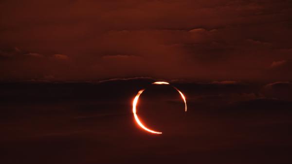 'Ring of fire' annular solar eclipse, Doha, Qatar (© Sorin Furcoi/Getty Images)