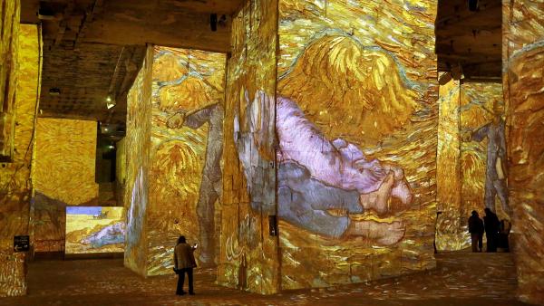 The Carrières des Lumières exhibit of Vincent Van Gogh, Les Baux-de-Provence, France (© Patrick Aventurier/Getty Images)