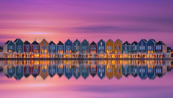 The Rainbow Houses of Houten, Netherlands (© George Pachantouris/Getty Images)