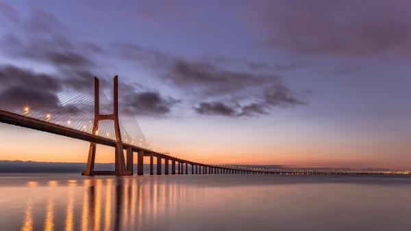 Vasco da Gama Bridge, Lisbon, Portugal (© Achim Thomae/Getty Images)