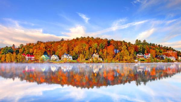 Village of Saranac Lake, Adirondack Mountains, New York (© DenisTangneyJr/Getty Images)